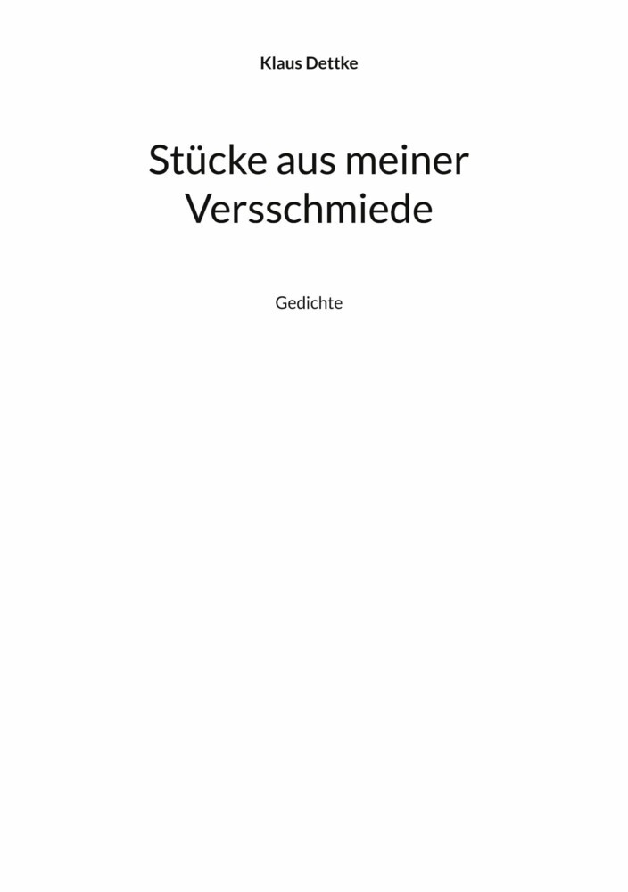 Stücke aus meiner Versschmiede main product photo
