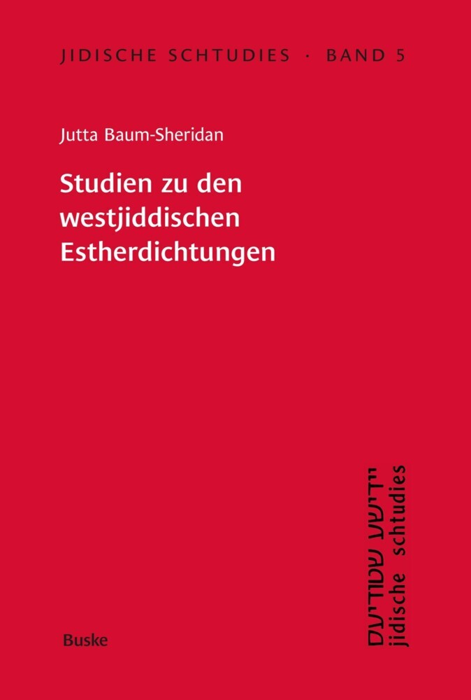 Studien zu den westjiddischen Estherdichtungen main product photo
