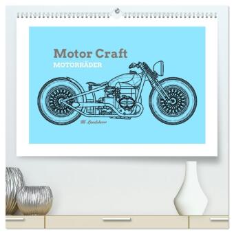 Motor Craft Motorräder (hochwertiger Premium Wandkalender 202...