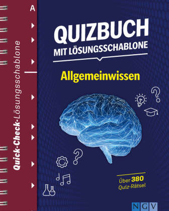 Quizbuch mit Lösungsschablone Allgemeinwissen