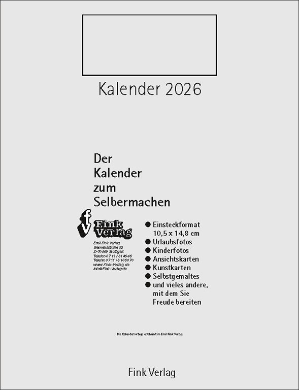 Kalender zum Selbermachen 2026 main product photo