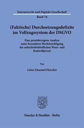 (Faktische) Durchsetzungsdefizite im Vollzugssystem der DSGVO