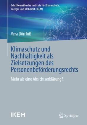 Klimaschutz und Nachhaltigkeit als Zielsetzungen des Personenbeförderungsrechts