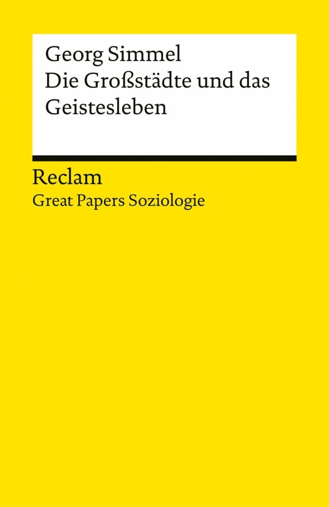 Die Großstädte und das Geistesleben main product photo