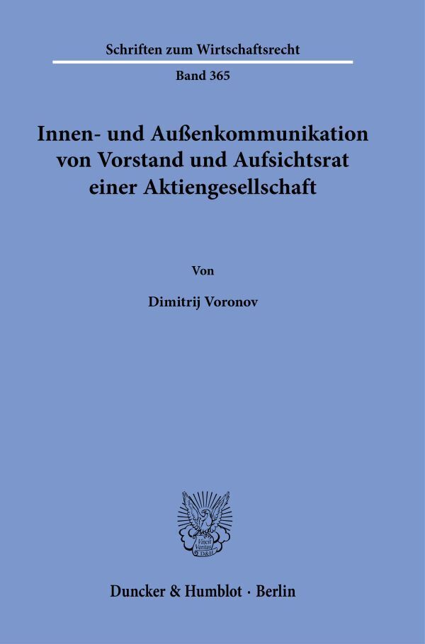 Innen- und Außenkommunikation von Vorstand und Aufsichtsrat einer Aktiengesellschaft main product photo