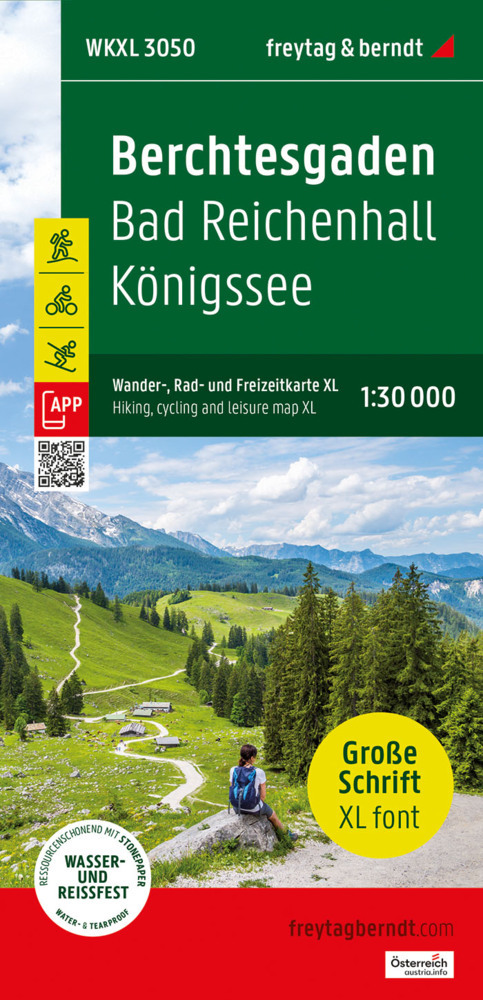 Berchtesgaden, Wander-, Rad- und Freizeitkarte XL 1:30.000, freytag & berndt, WKXL 3050 main product photo