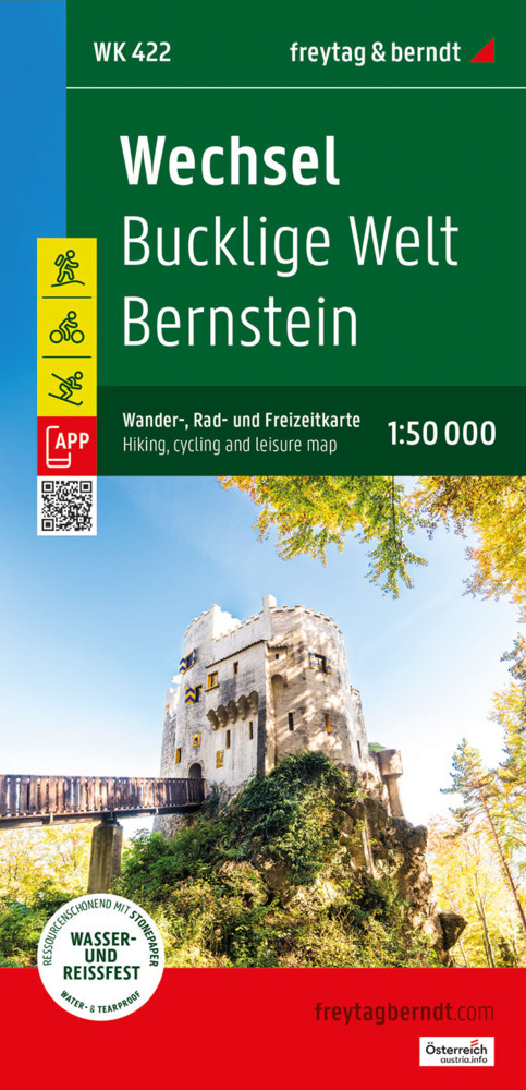 Wechsel, Wander-, Rad- und Freizeitkarte 1:50.000, freytag & berndt, WK 422 main product photo