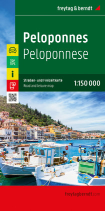 Peloponnes, Straßen- und Freizeitkarte 1:150.000, freytag & berndt