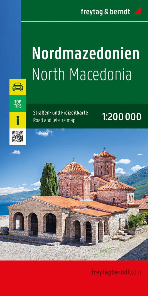 Nordmazedonien, Straßen- und Freizeitkarte 1:200.000, freytag & berndt main product photo