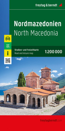 Nordmazedonien, Straßen- und Freizeitkarte 1:200.000, freytag & berndt