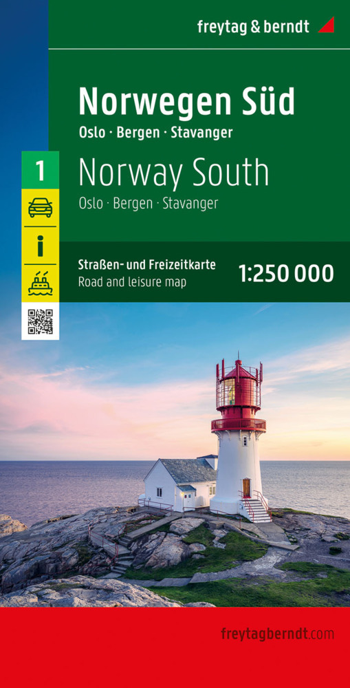 Norwegen Süd, Straßen- und Freizeitkarte 1:250.000, freytag & berndt main product photo