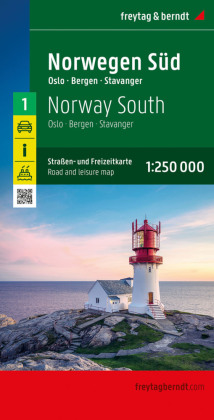 Norwegen Süd, Straßen- und Freizeitkarte 1:250.000, freytag & berndt