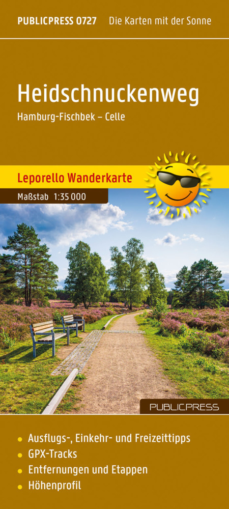 Heidschnuckenweg, Wanderkarte 1:35.000, Publicpress main product photo