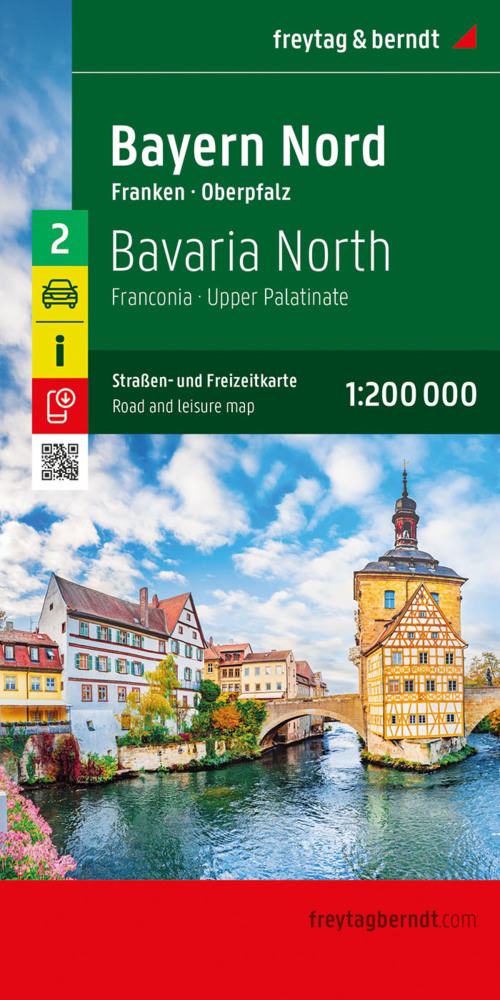 Bayern Nord, Straßen- und Freizeitkarte 1:200.000, freytag & berndt main product photo