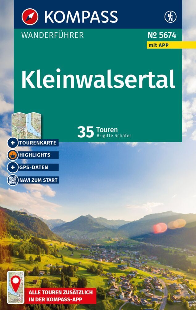 KOMPASS Wanderführer Kleinwalsertal, 35 Touren mit Extra-Tourenkarte main product photo