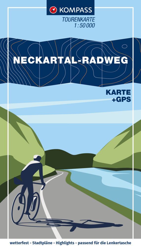 KOMPASS Fahrrad-Tourenkarte Neckartal-Radweg 1:50.000 main product photo
