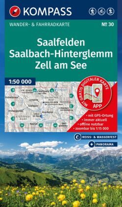 KOMPASS Wanderkarte 30 Saalfelden, Saalbach-Hinterglemm, Zell am See 1:50.000