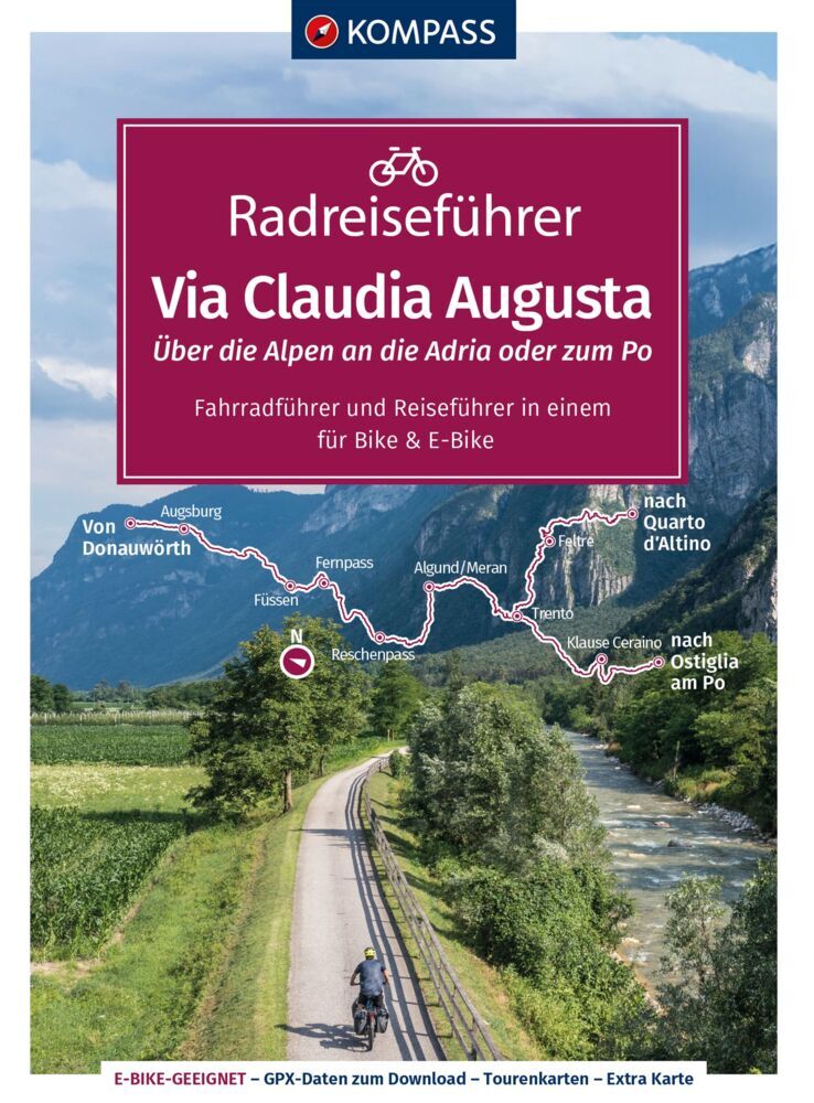KOMPASS Radreiseführer Via Claudia Augusta main product photo