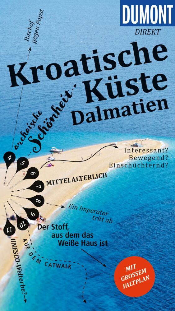 DUMONT direkt Reiseführer Kroatische Küste Dalmatien main product photo