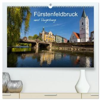 Fürstenfeldbruck und Umgebung (hochwertiger Premium Wandkalen...