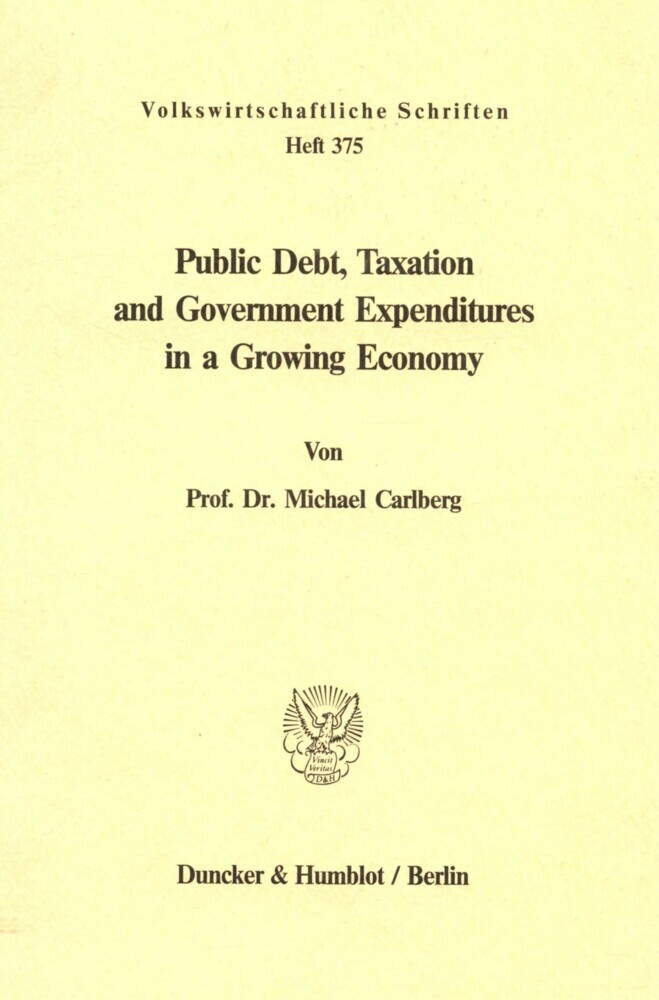 Public Debt, Taxation and Government Expenditures in a Growing Economy. main product photo