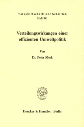 Verteilungswirkungen einer effizienten Umweltpolitik.