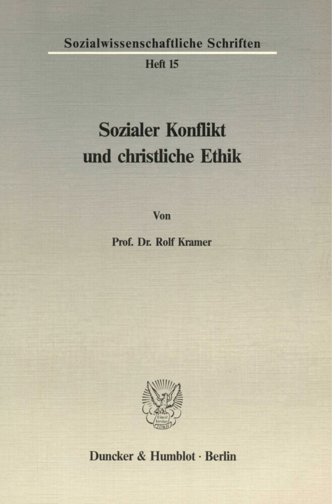 Sozialer Konflikt und christliche Ethik. main product photo