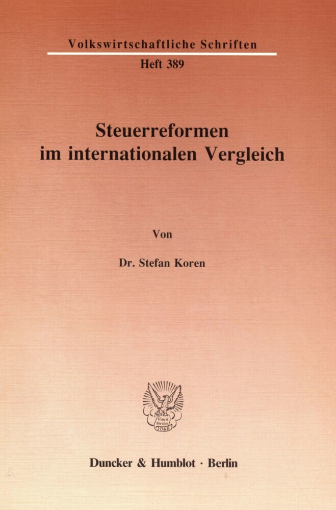 Steuerreformen im internationalen Vergleich. main product photo