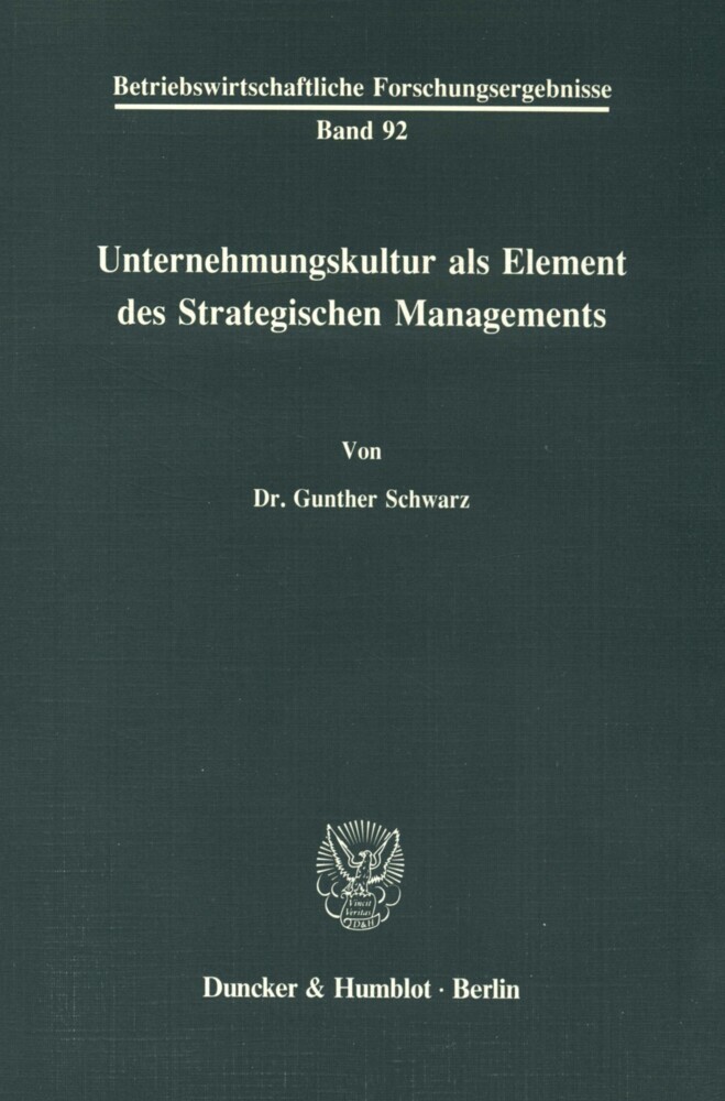 Unternehmenskultur als Element des Strategischen Managements. main product photo