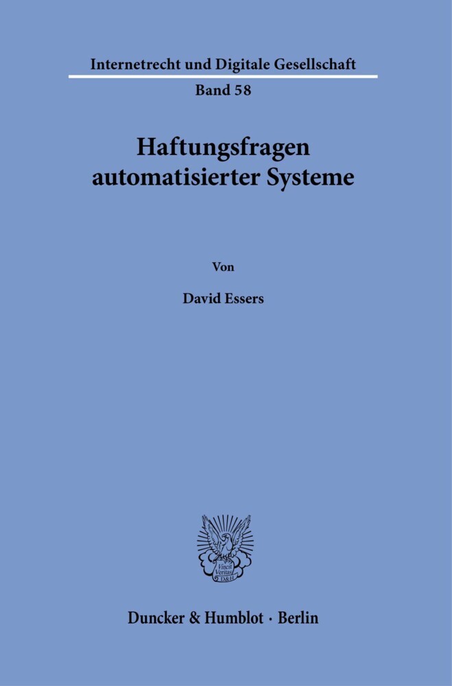 Haftungsfragen automatisierter Systeme. main product photo