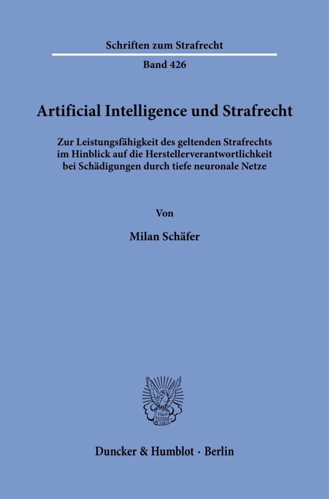 Artificial Intelligence und Strafrecht. main product photo