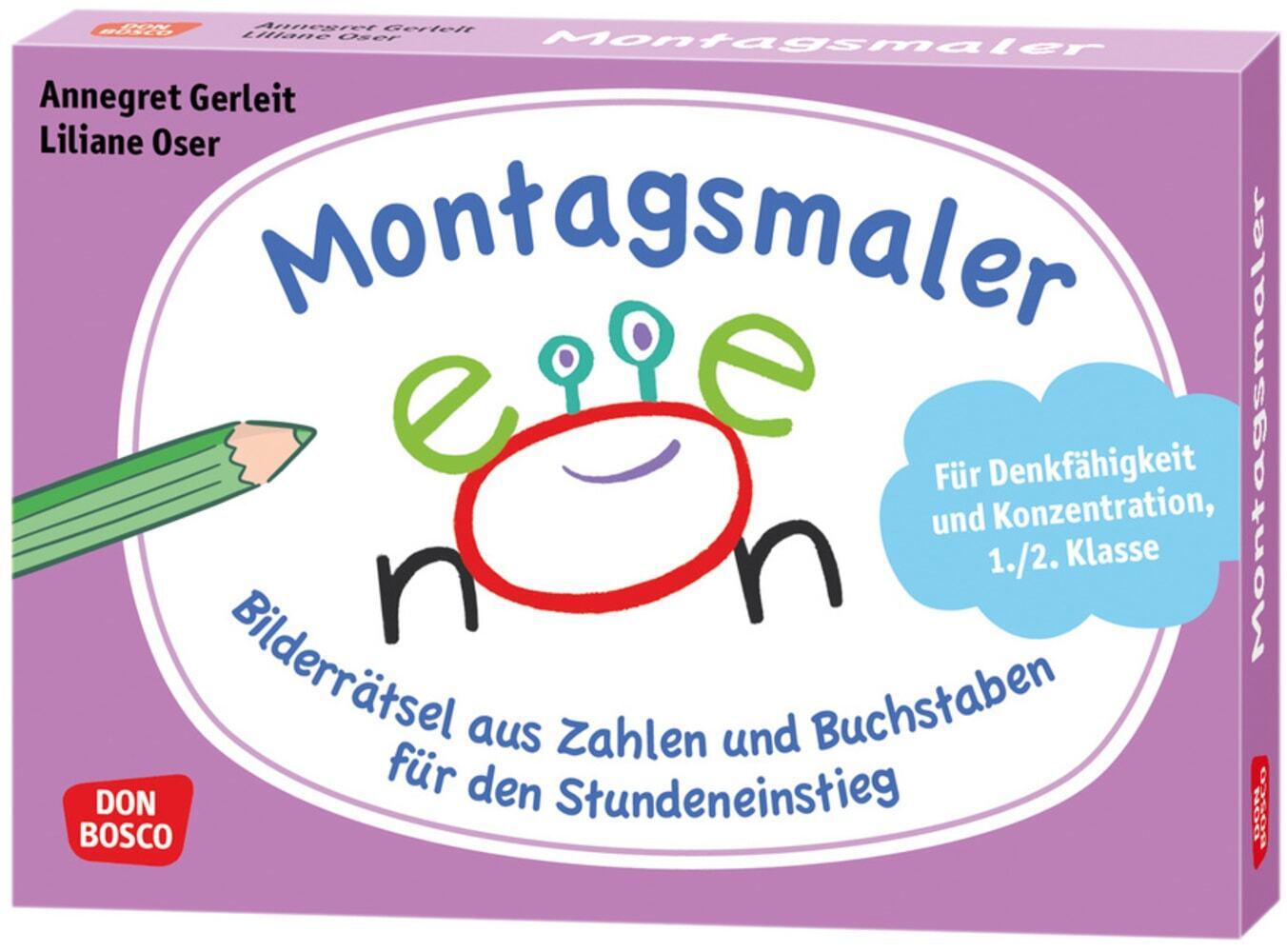 Montagsmaler. Bilderrätsel aus Zahlen und Buchstaben für den Stundeneinstieg main product photo