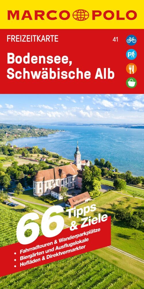 MARCO POLO Freizeitkarte 41 Bodensee, Schwäbische Alb 1:100.000 main product photo