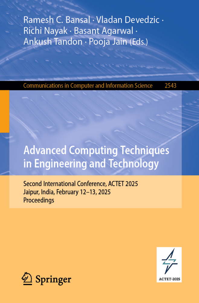 Advanced Computing Techniques in Engineering and Technology main product photo