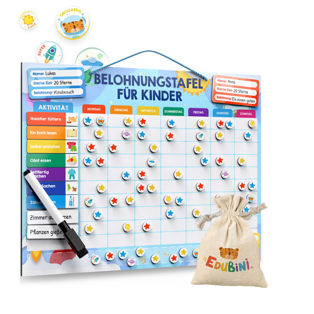 Belohnungstafel für Kinder: Weltraum Edition main product photo