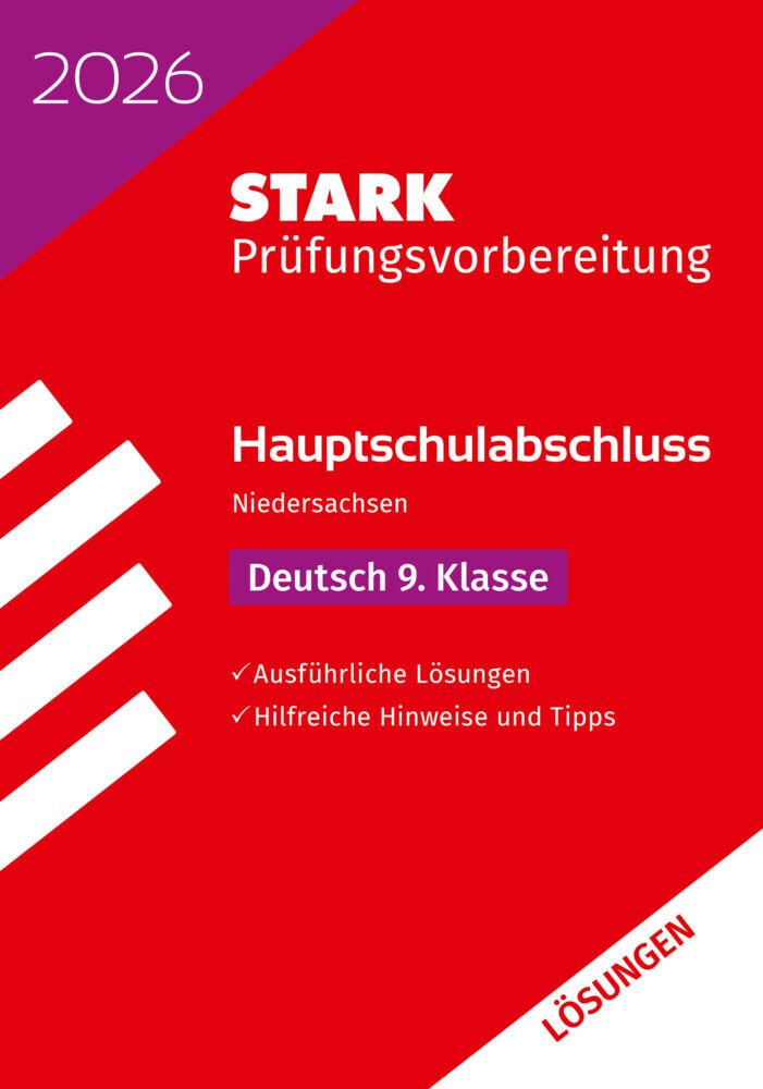 STARK Lösungen zu Deutsch 9. Klasse - Hauptschulabschluss 2026 Niedersachsen - Prüfungsvorbereitung main product photo