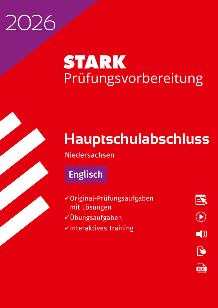 STARK Englisch - Hauptschulabschluss 2026 Niedersachsen - Prüfungsvorbereitung inkl. Lösungen, m. 1 Buch, m. 1 Beilage main product photo