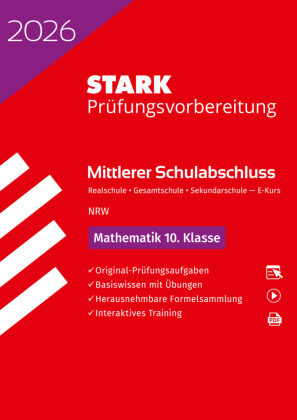 STARK Mathematik E-Kurs - Mittlerer Schulabschluss (MSA) 2026 NRW Realschule/Gesamtschule/Sekundarschule - Prüfungsvorbereitung, m. 1 Buch, m. 1 Beilage