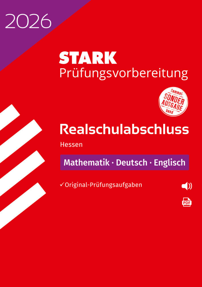 STARK Mathematik, Deutsch, Englisch - Realschulabschluss 2026 Hessen - Prüfungsvorbereitung main product photo