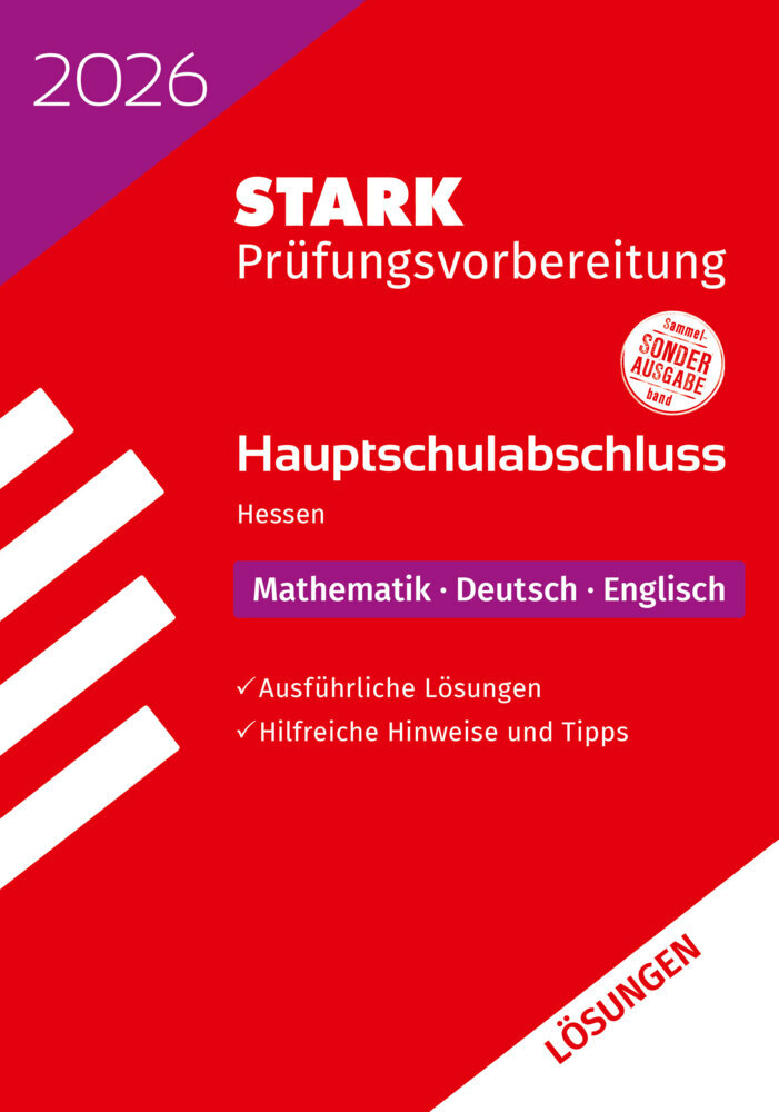 STARK Lösungen zu Mathematik, Deutsch, Englisch - Hauptschulabschluss 2026 Hessen - Prüfungsvorbereitung main product photo