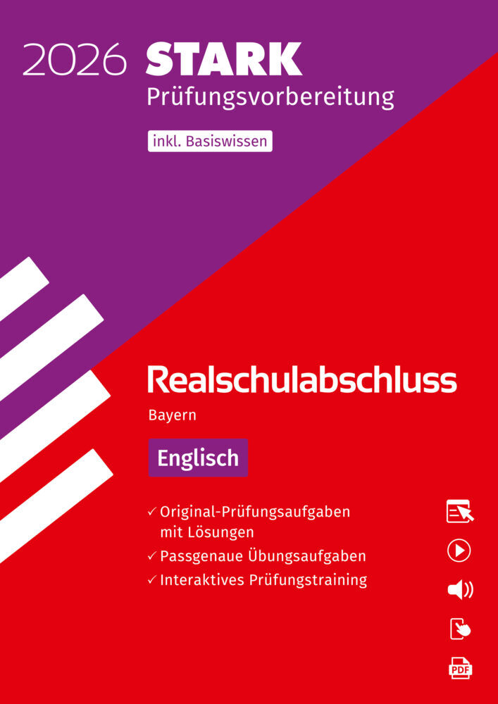 STARK Englisch - Realschulabschluss 2026 Bayern - Prüfungsvorbereitung inkl. Basistraining, m. 1 Buch, m. 1 Beilage main product photo