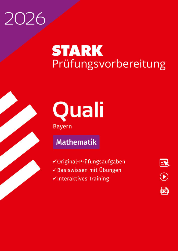 STARK Mathematik 9. Klasse - Quali Mittelschule 2026 Bayern - Prüfungsvorbereitung, m. 1 Buch, m. 1 Beilage main product photo