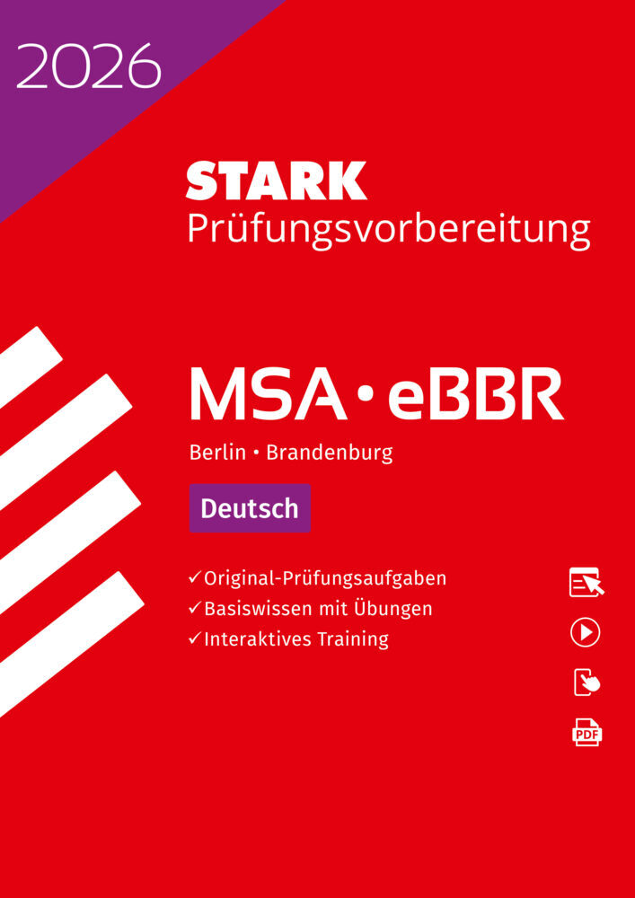 STARK Deutsch - MSA/eBBR 2026 Berlin/Brandenburg - Prüfungsvorbereitung, m. 1 Buch, m. 1 Beilage main product photo