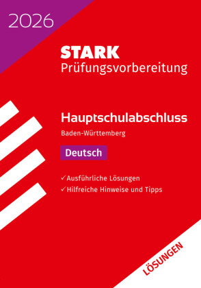 STARK Lösungen zu Deutsch - Hauptschulabschluss 2026 BW - Prüfungsvorbereitung
