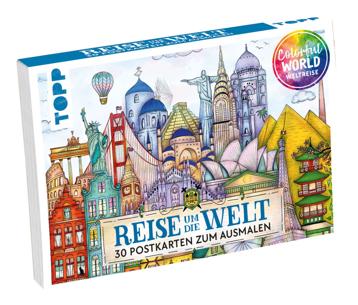 Colorful World Weltreise - Der Postkartenblock main product photo