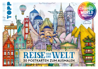 Colorful World Weltreise - Der Postkartenblock