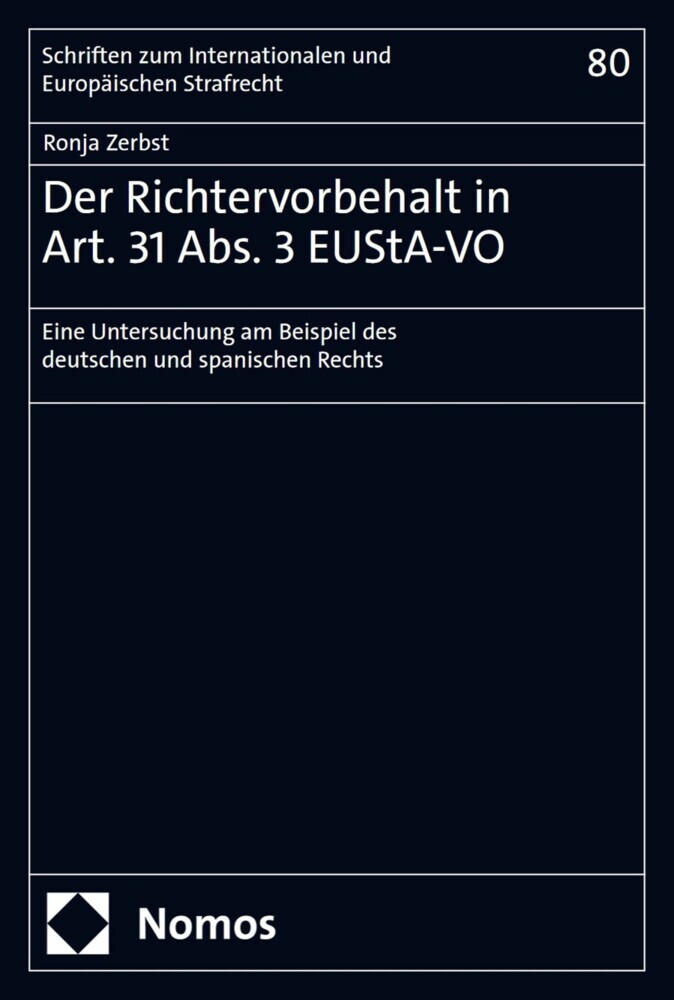 Der Richtervorbehalt in Art. 31 Abs. 3 EUStA-VO main product photo