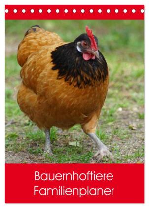 Bauernhoftiere Familienplaner (Tischkalender 2026 DIN A5 hoch), CALVENDO Monatskalender