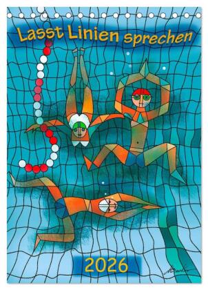 Lasst Linien sprechen (Tischkalender 2026 DIN A5 hoch), CALVEN...