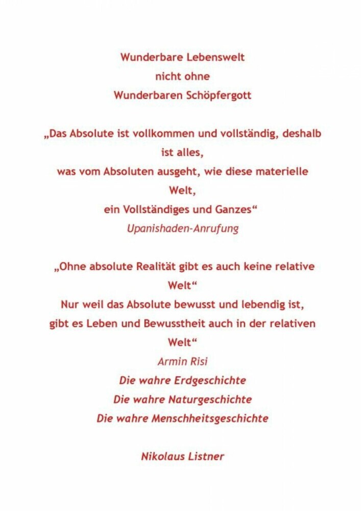 Wunderbare Lebenswelt nicht ohne wunderbaren Schöpfergott main product photo